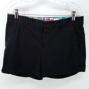 Banana Republic Trina Turk Collection 2012 Cotton Blend Black Shorts 6 LE